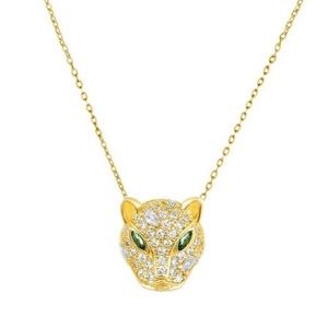 Melinda Maria Baby Jaguar Necklace in gold
